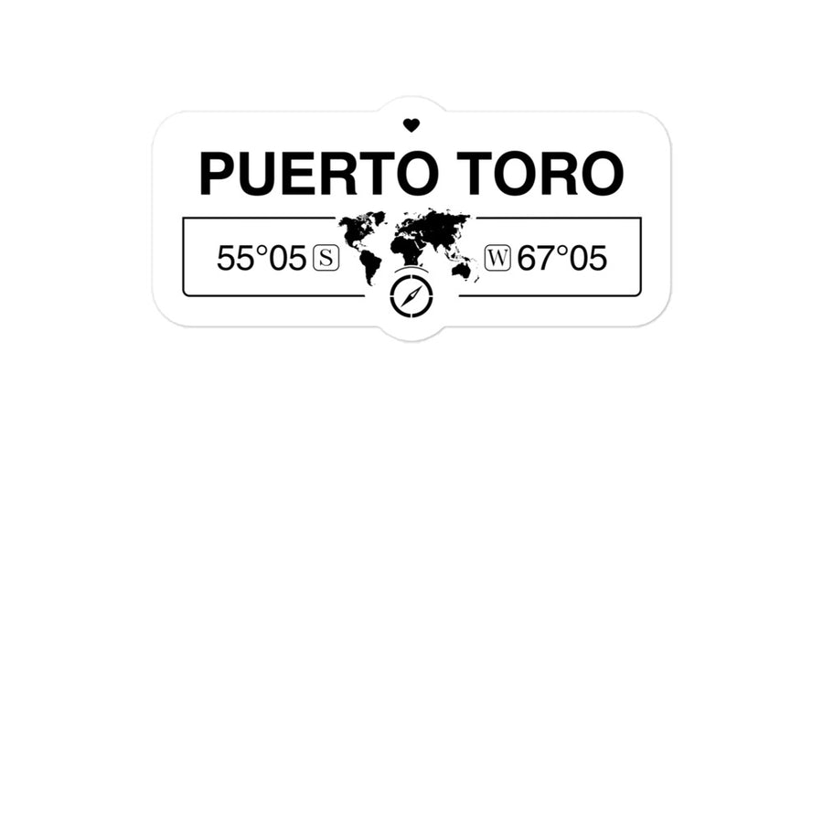 Puerto Toro, Chile 2 x 5.5" Inch Stickers Gift with Map Coordinates #REF2748F6546