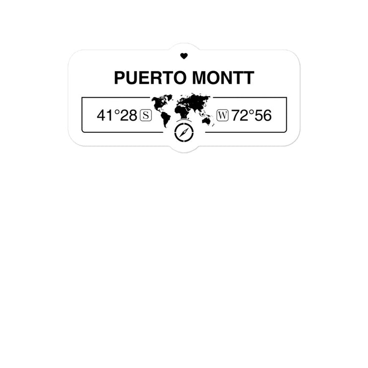 Puerto Montt, Chile 2 x 5.5" Inch Stickers Gift with Map Coordinates #REF2748F6546