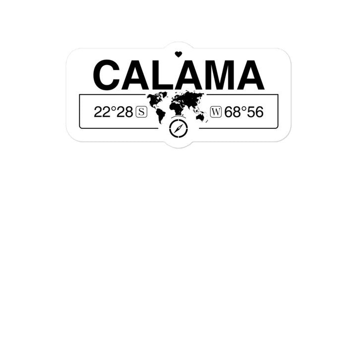 Calama, Chile 2 x 5.5" Inch Stickers Gift with Map Coordinates #REF2748F6546