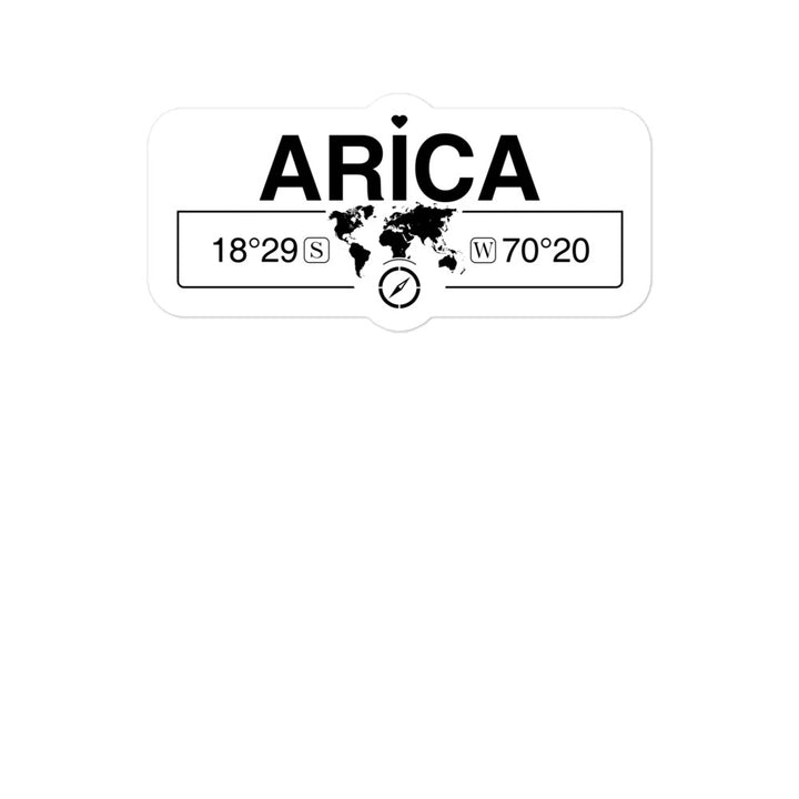 Arica, Chile 2 x 5.5" Inch Stickers Gift with Map Coordinates #REF2748F6546