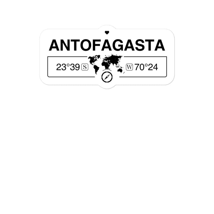 Antofagasta, Chile 2 x 5.5" Inch Stickers Gift with Map Coordinates #REF2748F6546