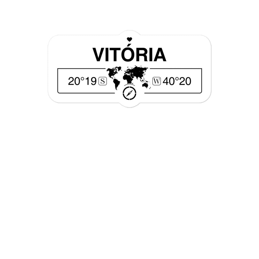 VitÃ³ria, Brazil 2 x 5.5" Inch Stickers Gift with Map Coordinates #REF2748F6546