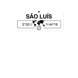 SÃ£o LuÃ­s, Brazil 2 x 5.5" Inch Stickers Gift with Map Coordinates #REF2748F6546