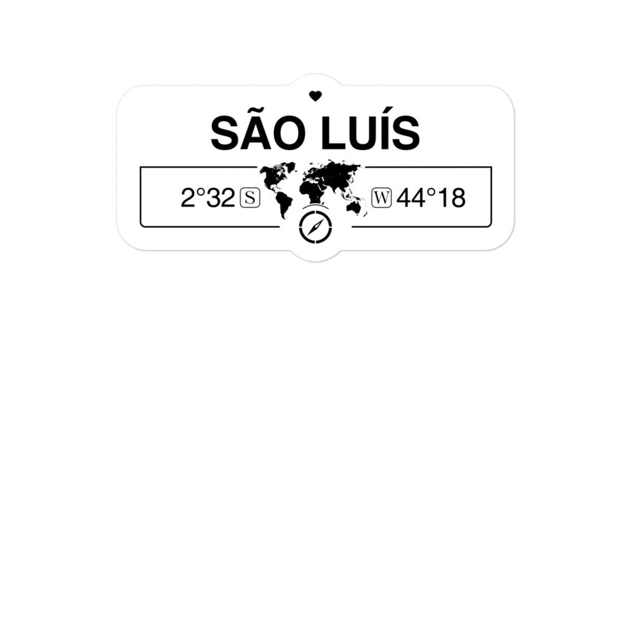 SÃ£o LuÃ­s, Brazil 2 x 5.5" Inch Stickers Gift with Map Coordinates #REF2748F6546