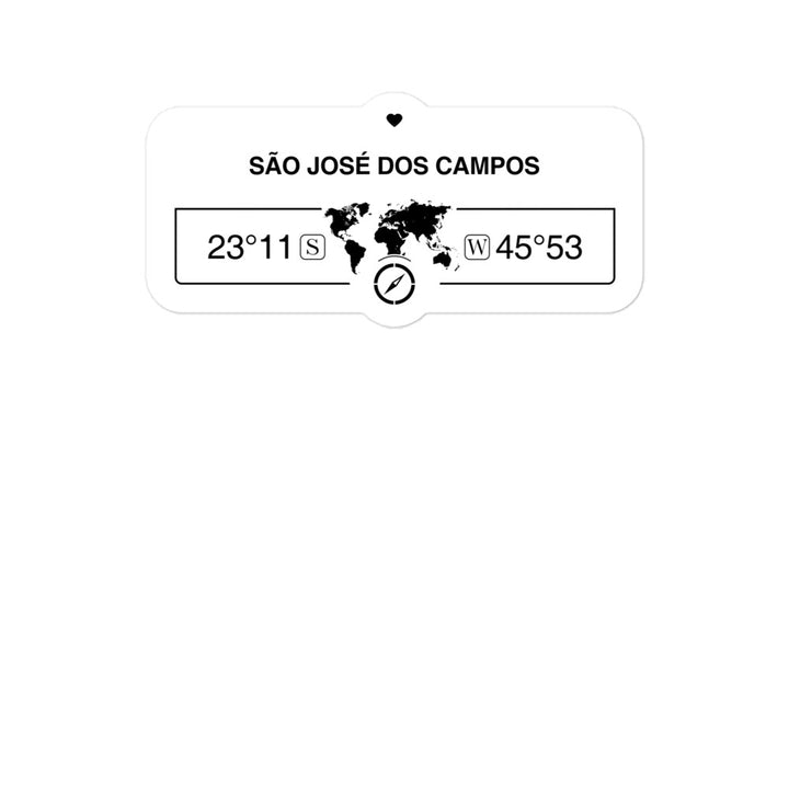 SÃ£o JosÃ© Dos Campos, Brazil 2 x 5.5" Inch Stickers Gift with Map Coordinates #REF2748F6546