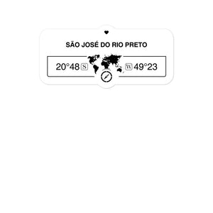 SÃ£o JosÃ© Do Rio Preto, Brazil 2 x 5.5" Inch Stickers Gift with Map Coordinates #REF2748F6546