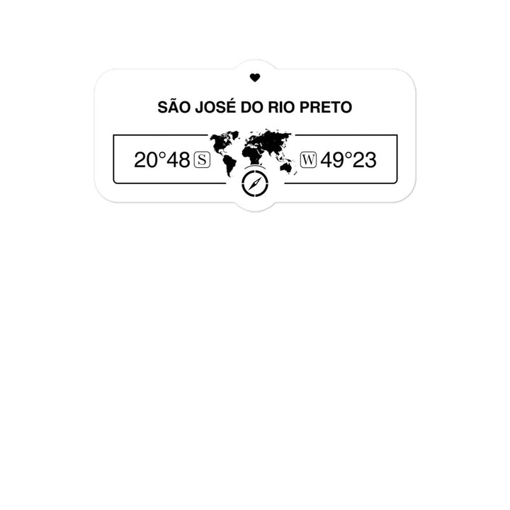 SÃ£o JosÃ© Do Rio Preto, Brazil 2 x 5.5" Inch Stickers Gift with Map Coordinates #REF2748F6546
