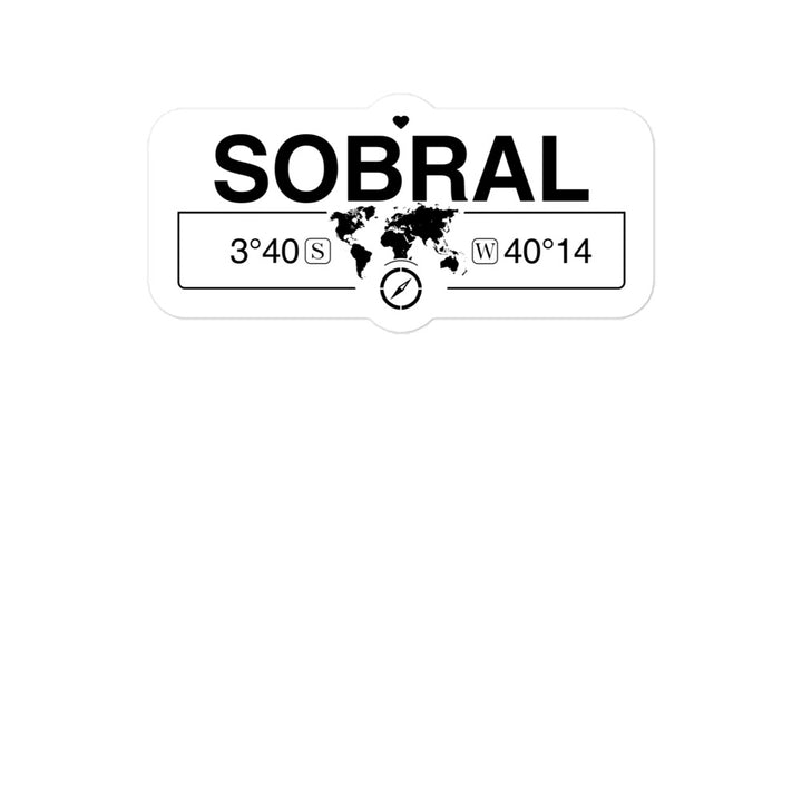 Sobral, Brazil 2 x 5.5" Inch Stickers Gift with Map Coordinates #REF2748F6546