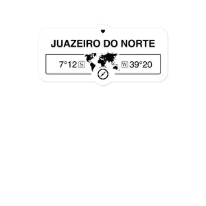 Juazeiro Do Norte, Brazil 2 x 5.5" Inch Stickers Gift with Map Coordinates #REF2748F6546