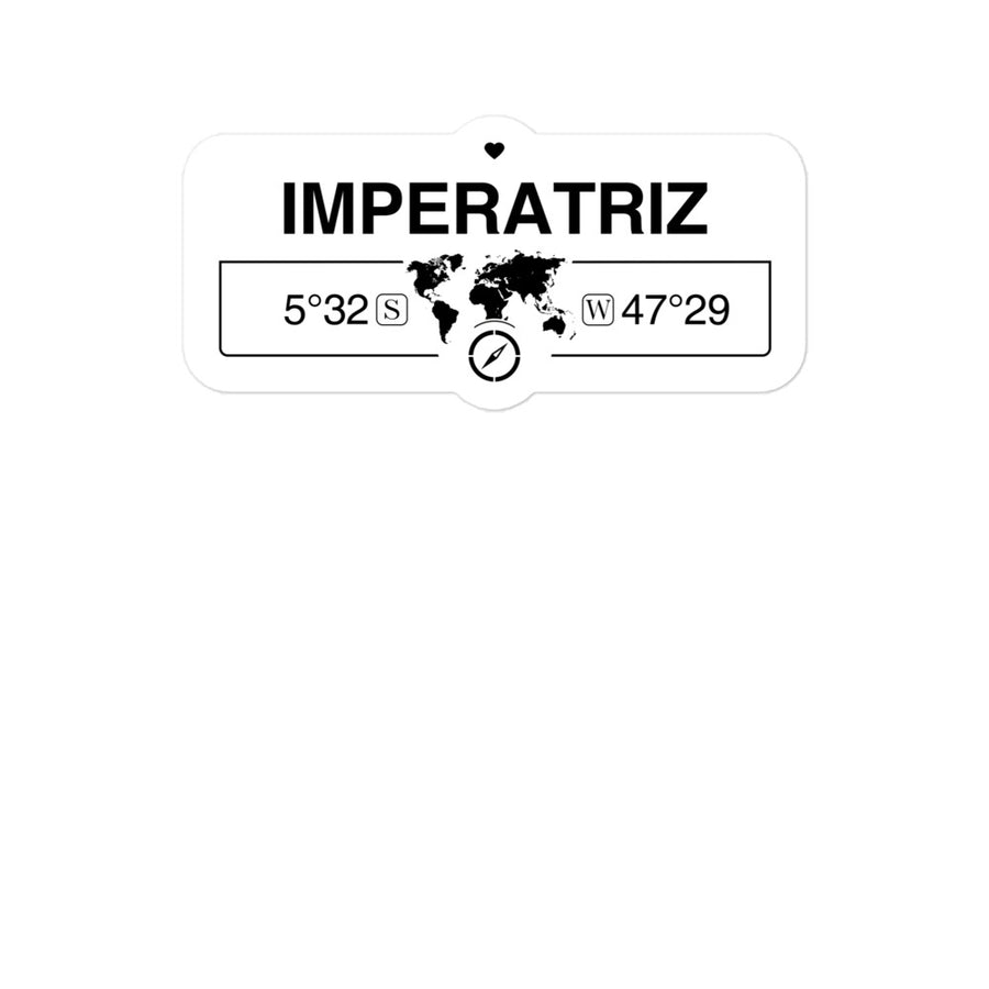 Imperatriz, Brazil 2 x 5.5" Inch Stickers Gift with Map Coordinates #REF2748F6546