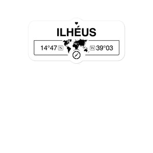 IlhÃ©us, Brazil 2 x 5.5" Inch Stickers Gift with Map Coordinates #REF2748F6546
