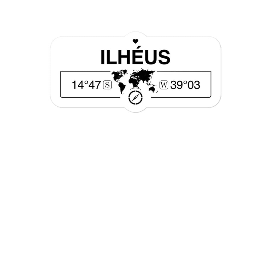 IlhÃ©us, Brazil 2 x 5.5" Inch Stickers Gift with Map Coordinates #REF2748F6546
