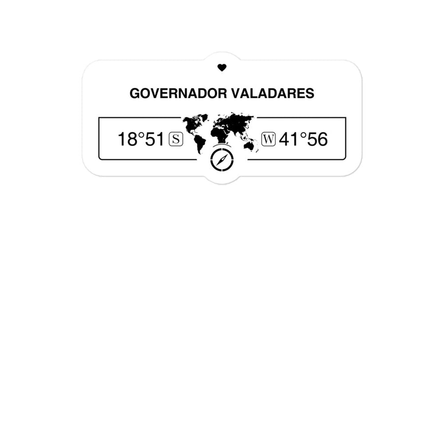 Governador Valadares, Brazil 2 x 5.5" Inch Stickers Gift with Map Coordinates #REF2748F6546