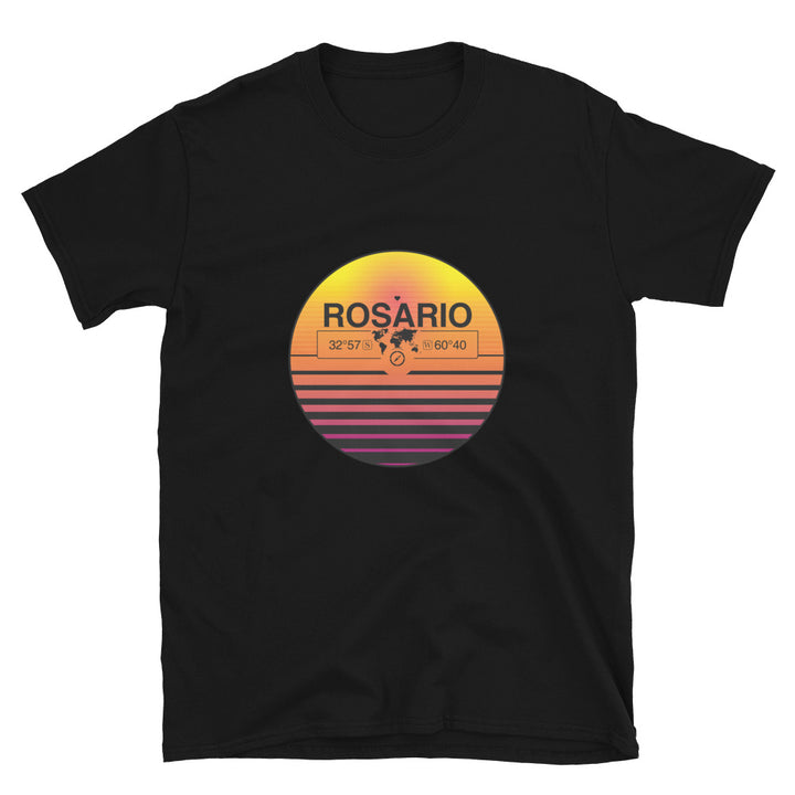 Rosario, Argentina Quality Retro Sunset Unisex T-shirt Gift