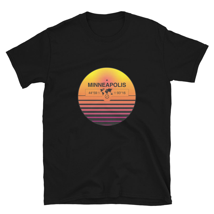 Minneapolis Minnesota, USA Quality Retro Sunset Unisex T-shirt Gift
