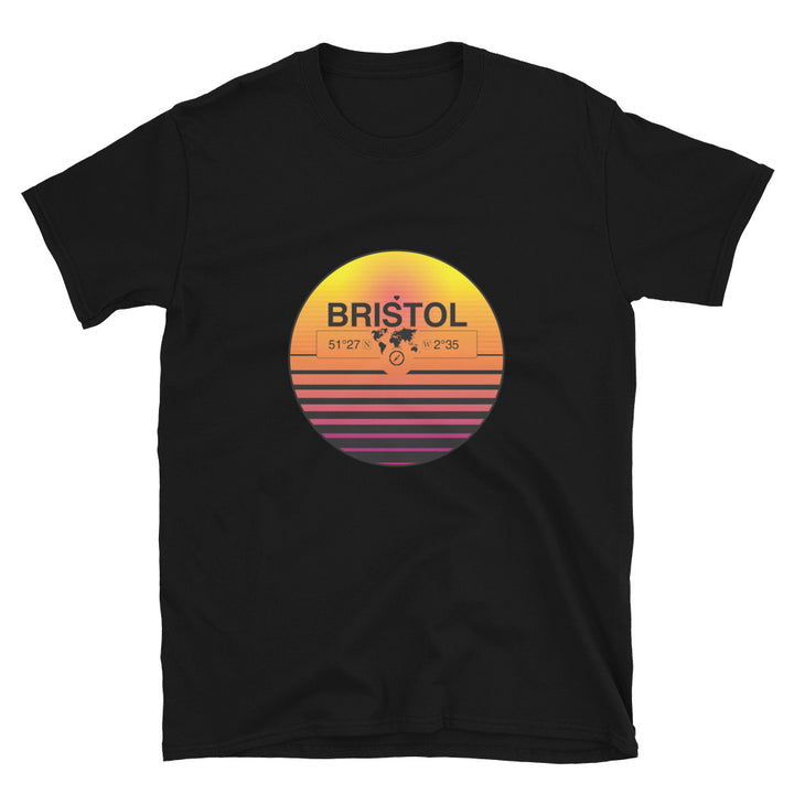 Bristol, England, UK Quality Retro Sunset Unisex T-shirt Gift