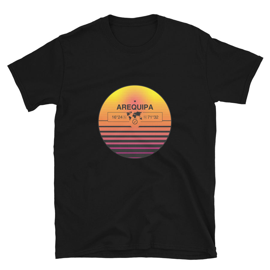 Arequipa, Peru  Quality Retro Sunset Unisex T-shirt Gift