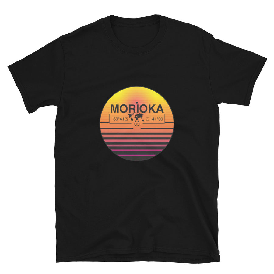 Morioka, Japan Quality Retro Sunset Unisex T-shirt Gift
