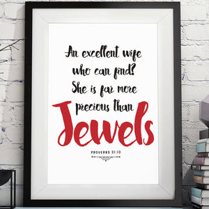 Proverbs 31:10 Christian Wall Art
