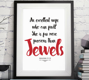 Proverbs 31:10 Christian Wall Art