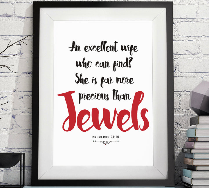 Proverbs 31:10 Christian Wall Art