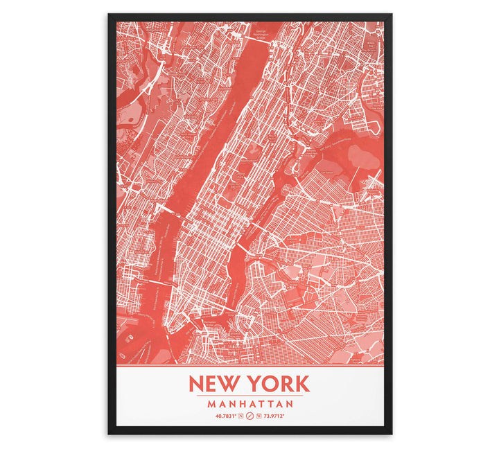 Living Coral Room Decor showing Manhattan NYC