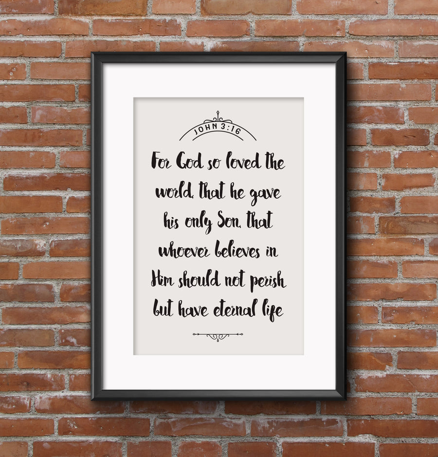 John 3:16 wall art