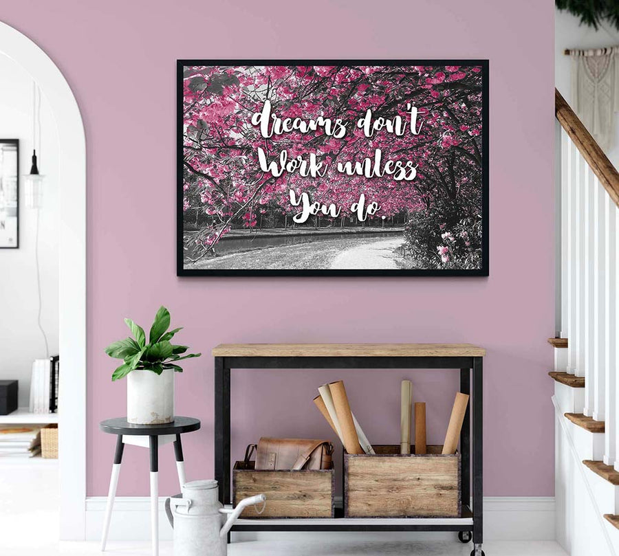 Dreams Don't Work Unless You Do Boho artwork