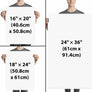 Larger Framed art sizing options shown in this image