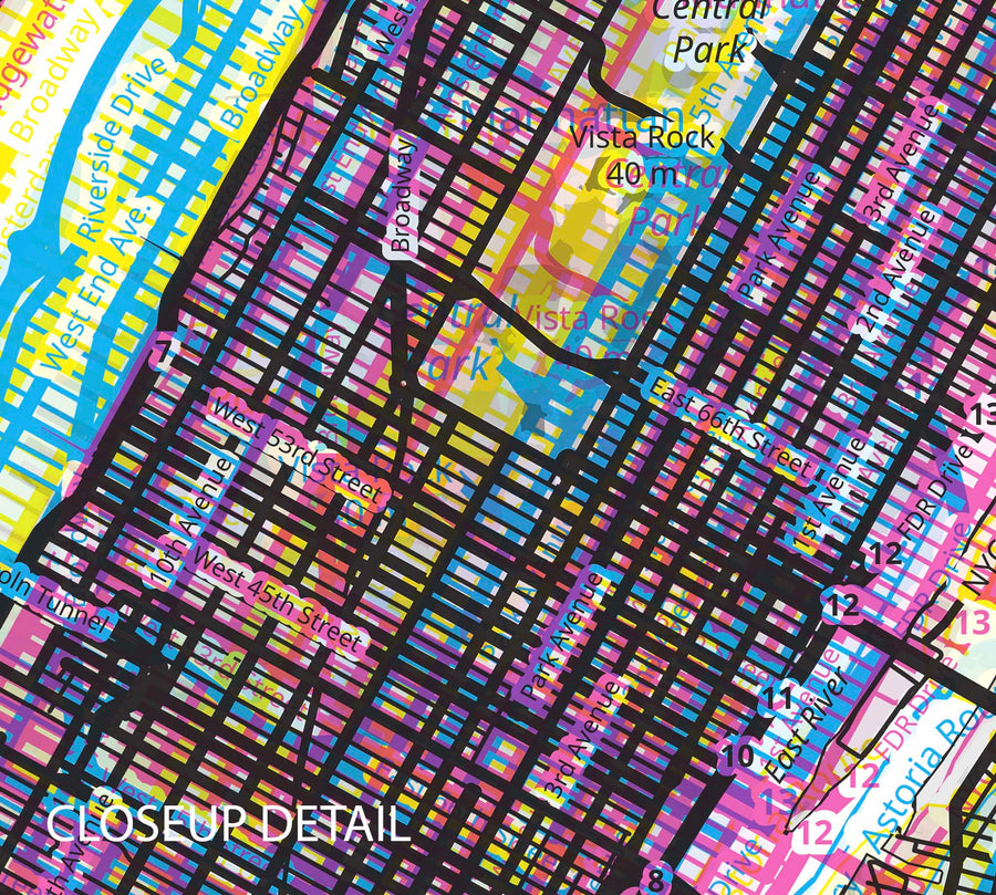 CMYK New York City Artwork closeup 1