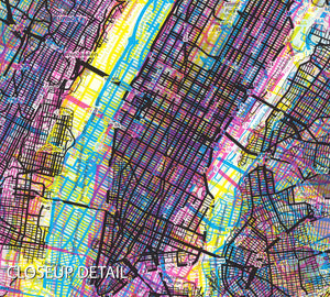 CMYK New York City Artwork closeup 2
