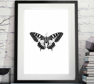 Black & White Butterfly Printable artwork