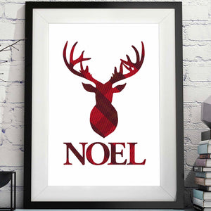 NOEL Stag Head Wall Decor - Christmas Printable image