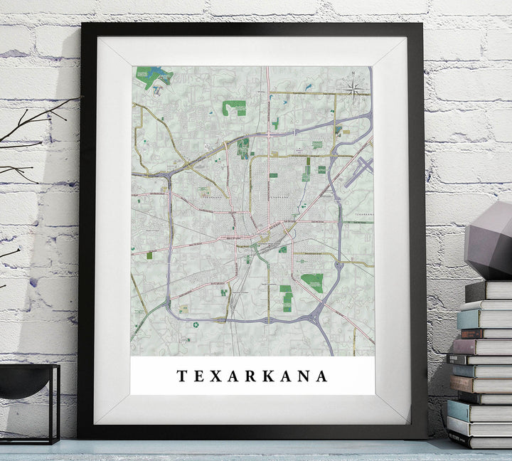Texarkana AR Arkansas map image