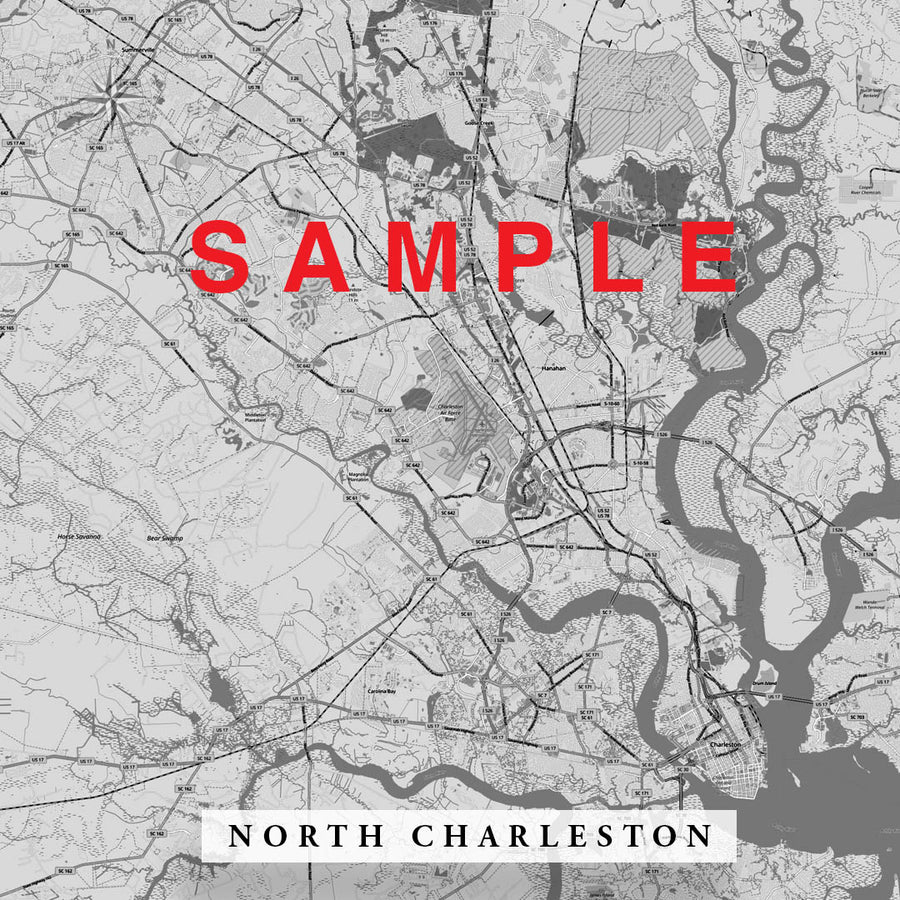North Charleston SC Map Printable (75% OFF)