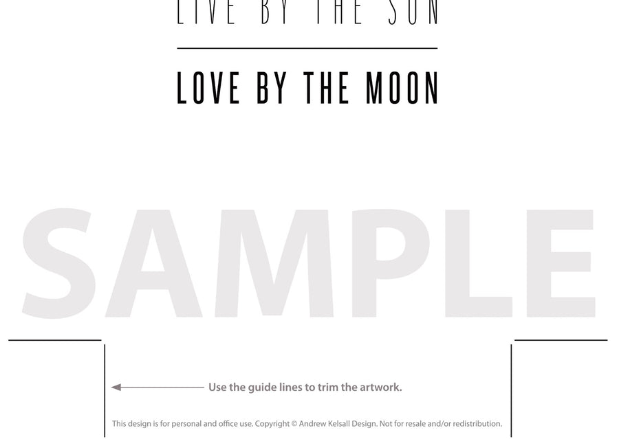 Live by the Sun, Love by the Moon sample image
