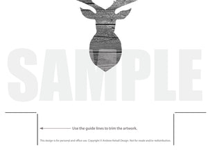 Wooden stag head sample