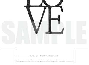 Love print sample art