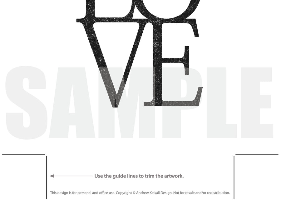 Love print sample art