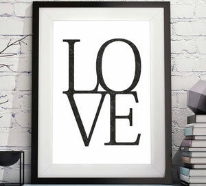 contemporary printable LOVE Lettering image