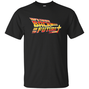 Christian themed back in the future tshirt in black