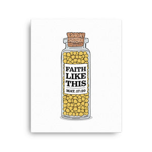 Mustard Seed Bible Verse Illustration Matthew 17:20 Christian Canvas Print