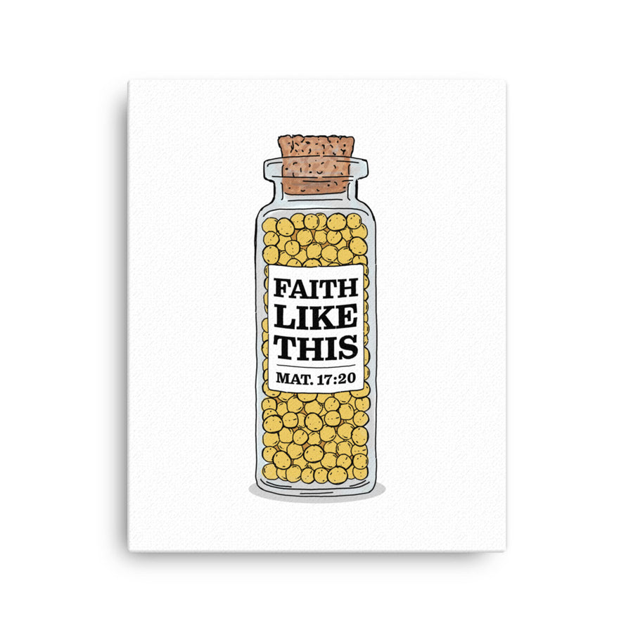 Mustard Seed Bible Verse Illustration Matthew 17:20 Christian Canvas Print