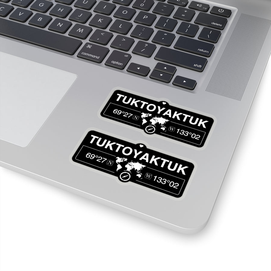 Tuktoyaktuk - Sticker Set Pack of 2 (3 or 5.5 Inch) - Northwest Territories Canada Coordinates GPS, Bubble-Free