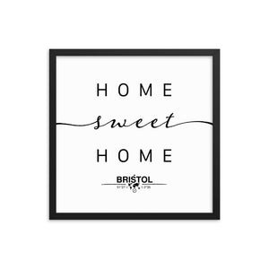 Bristol, England, UK Home Sweet Home With Map Coordinates Framed Artwork