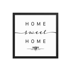 Visby, Gotland, Sweden Home Sweet Home With Map Coordinates Framed Artwork
