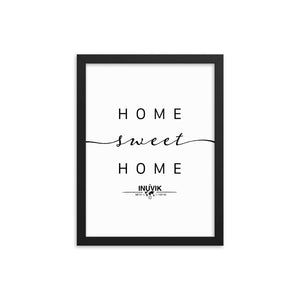 Inuvik, Northwest Territories, Canada Home Sweet Home With Map Coordinates Framed Artwork