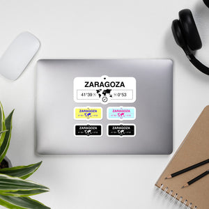 Zaragoza, Aragon Stickers, High-Quality Vinyl Laptop Stickers, Set of 5 Pack