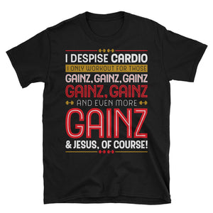 Christian despise cardio gym tee