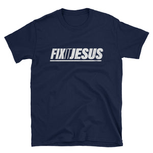 Fix It Jesus Christian Tee in Blue